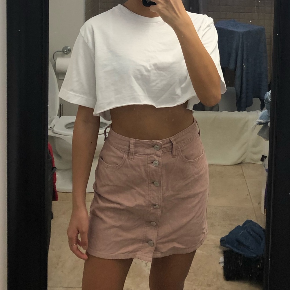 Pink Corduroy Pacsun Skirt